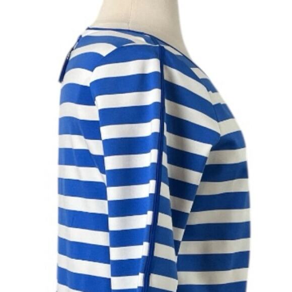 Lands’ End Shift Dress Ponte 3/4 Sleeve Blue White Stripe Women’s Plus Size 16 - Picture 7 of 11